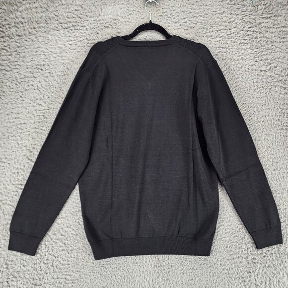 Luchiano Visconti Sweater Mens XL Black Long Sleeve V Neck Pullover *NWT* - Picture 9 of 10